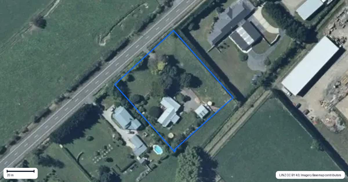 Property context map for 136 Newbury Line, Newbury, Feilding