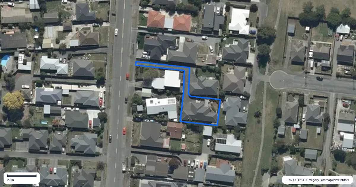 Property context map for 102 Burwood Road, Burwood, Christchurch