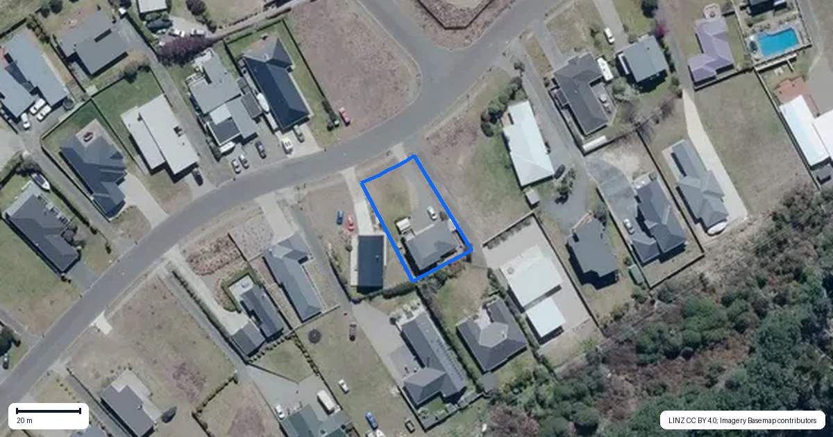 Property context map for 153 Parekaawa Drive, Motuoapa