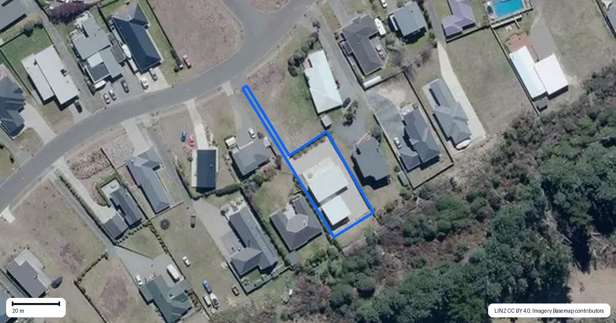 Property context map for 159 Parekaawa Drive, Motuoapa