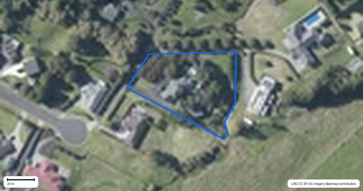 Property context map for 20 Springvale Road, Waiuku