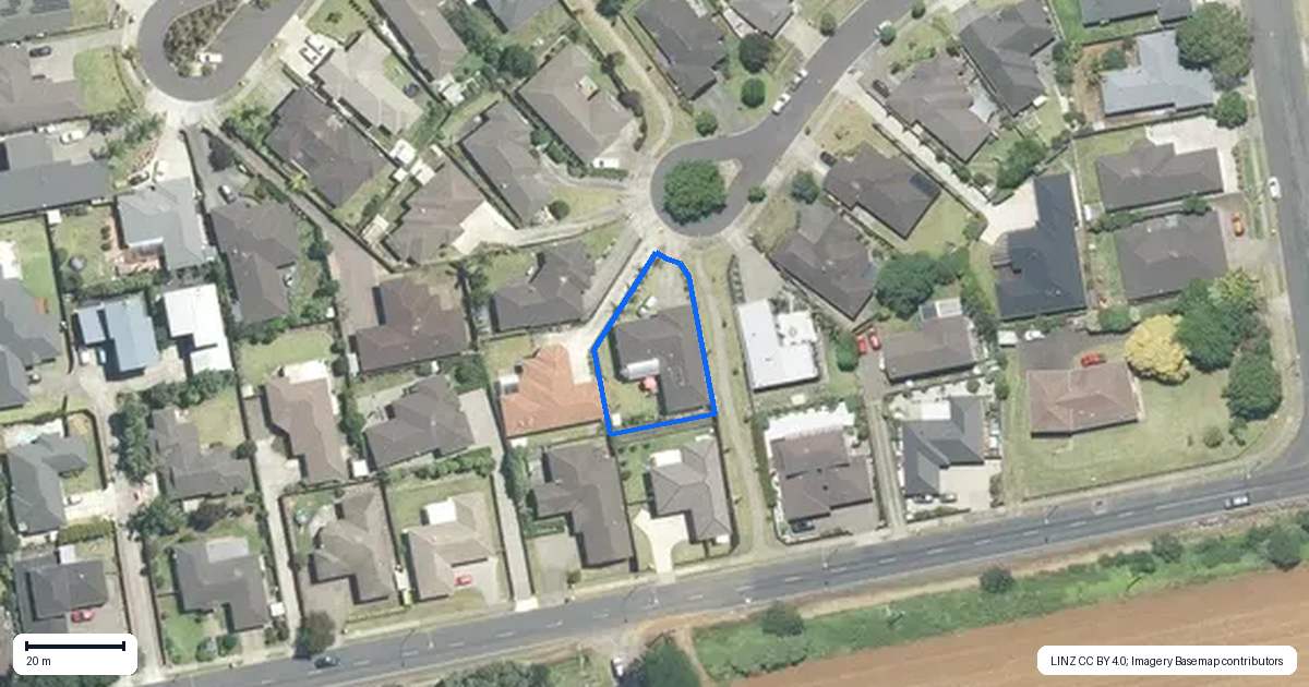 Property context map for 15 Trevors Place, Pukekohe
