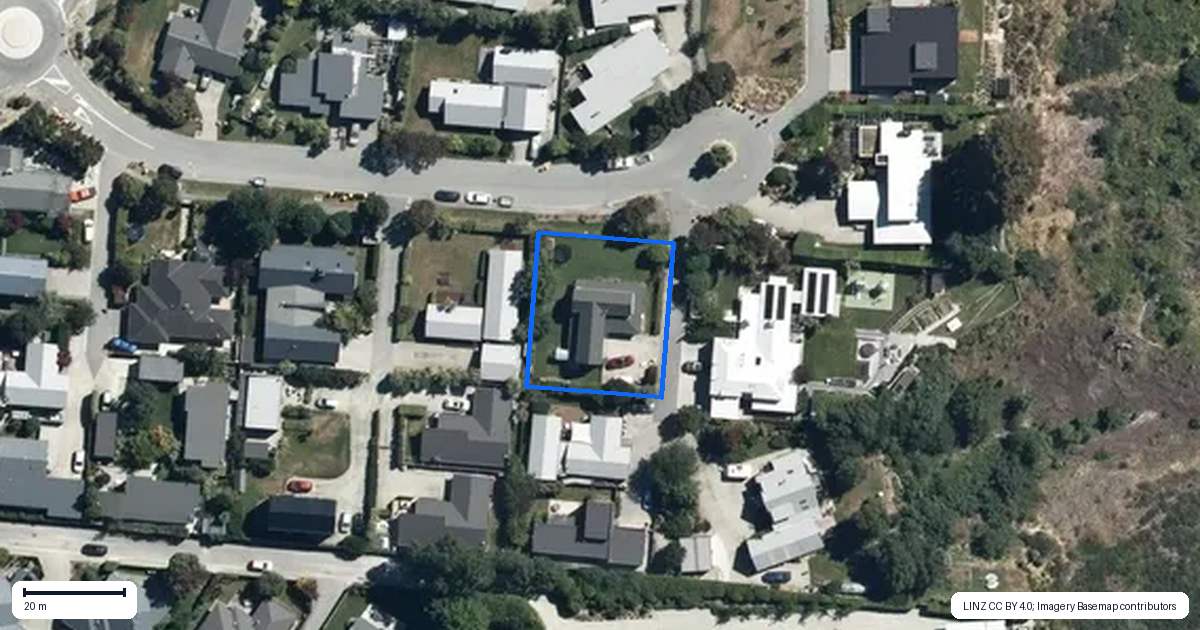 Property context map for 20 Amber Close, Arthurs Point, Queenstown