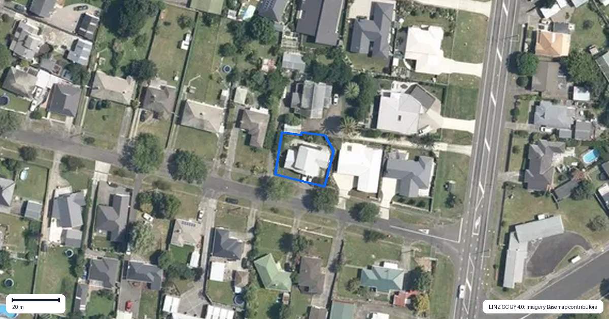 Property context map for 3A Harford Street, Feilding
