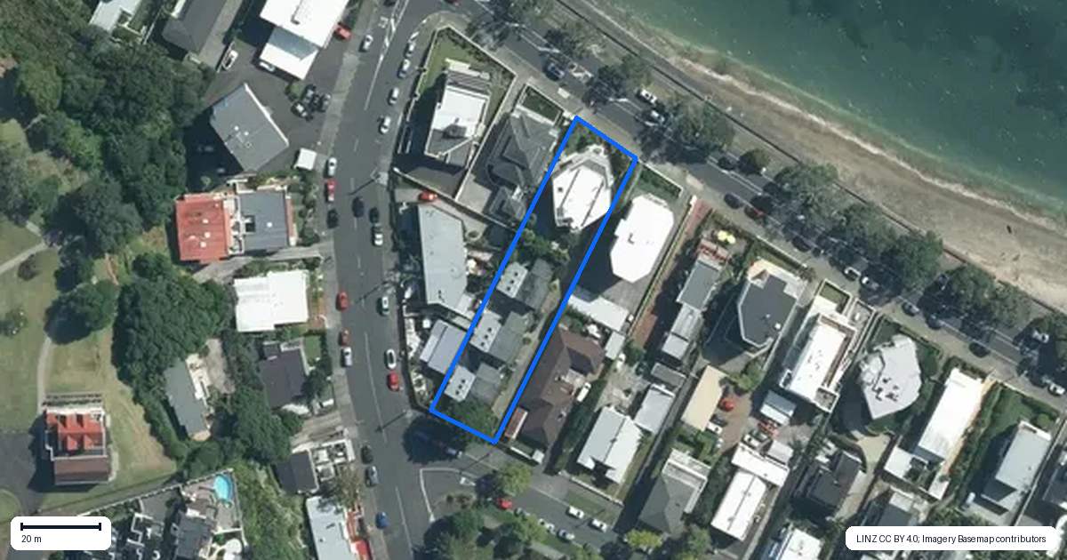Property context map for 201B Tamaki Drive, Kohimarama, Auckland