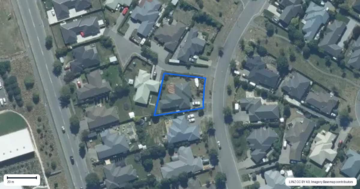 Property context map for 29 Overbury Crescent, Rolleston