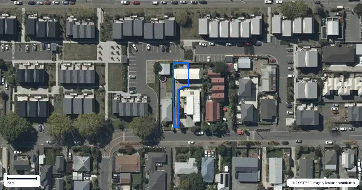 Property context map for 115A Hastings Street East, Sydenham, Christchurch