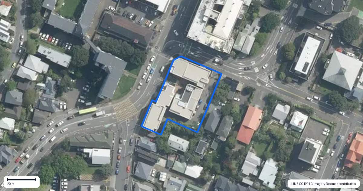 Property context map for 365 Willis Street, Mount Cook, Wellington