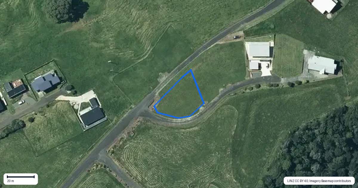 Property context map for 53 Te Wetini Roore Place, Kawhia