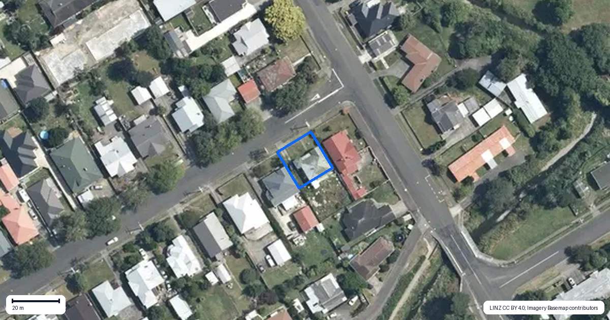 Property context map for 15 York Street, Feilding