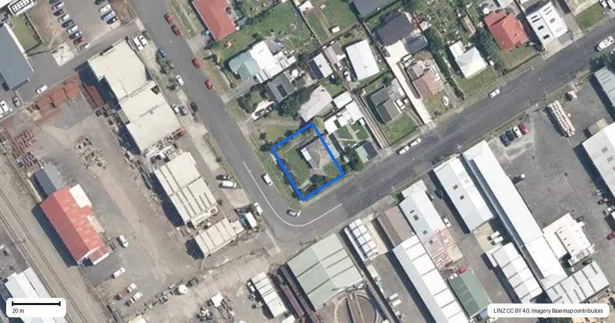 Property context map for 1 Weld Street, Feilding