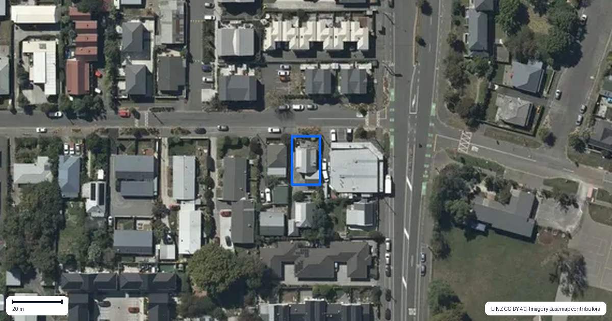 Property context map for 142 Hastings Street East, Sydenham, Christchurch
