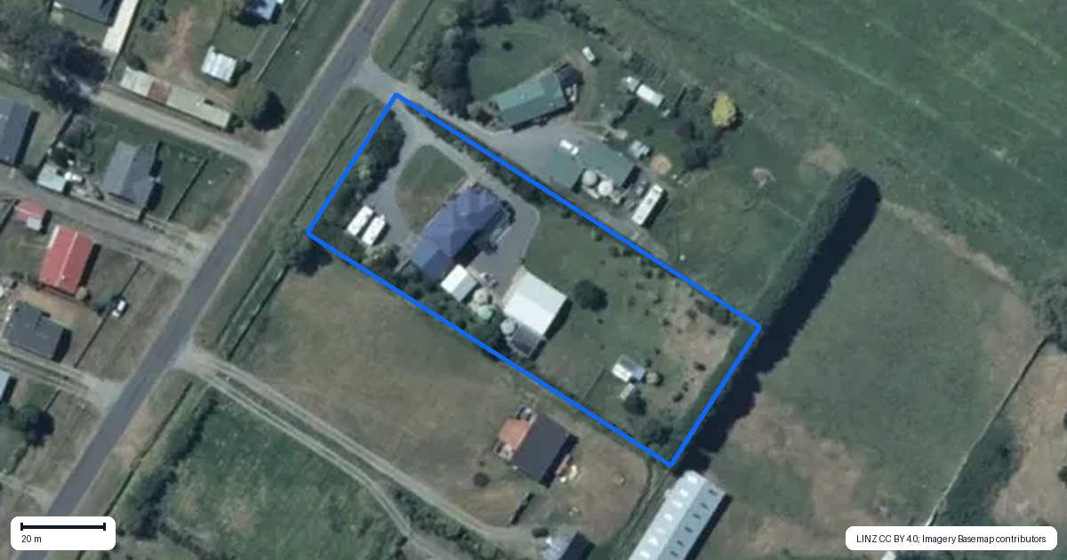 Property context map for 16 Spring Street, Foxton