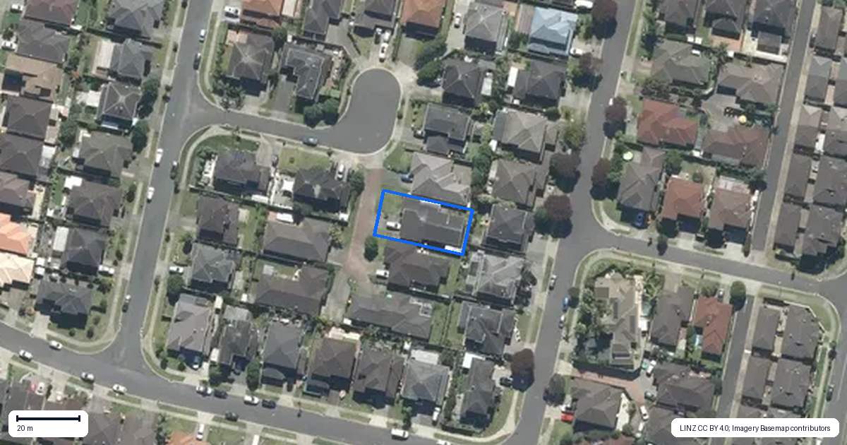 Property context map for 13 Thyme Court, Flat Bush, Auckland