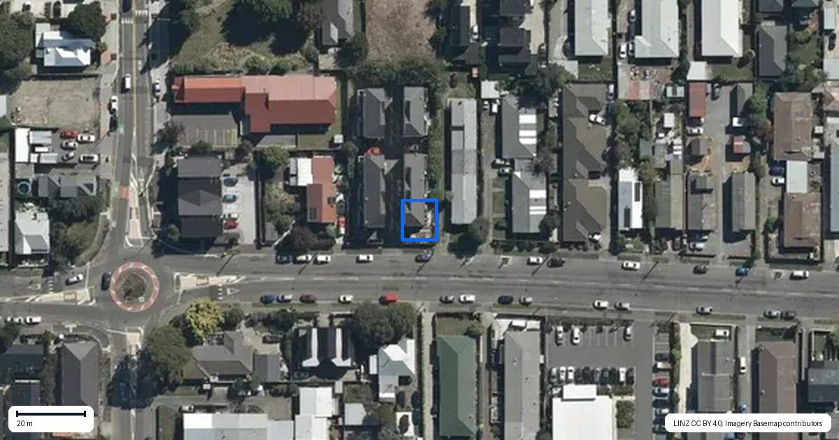 Property context map for 1/443 Hereford Street, Linwood, Christchurch