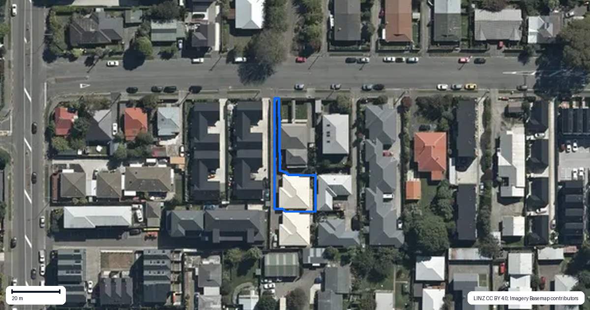 Property context map for 480A Armagh Street, Linwood, Christchurch