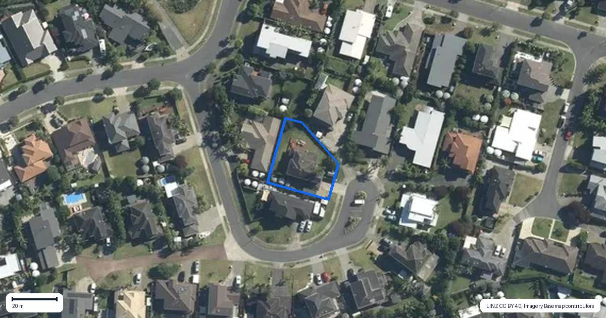 Property context map for 6 Harbourside Court, Beachlands, Auckland