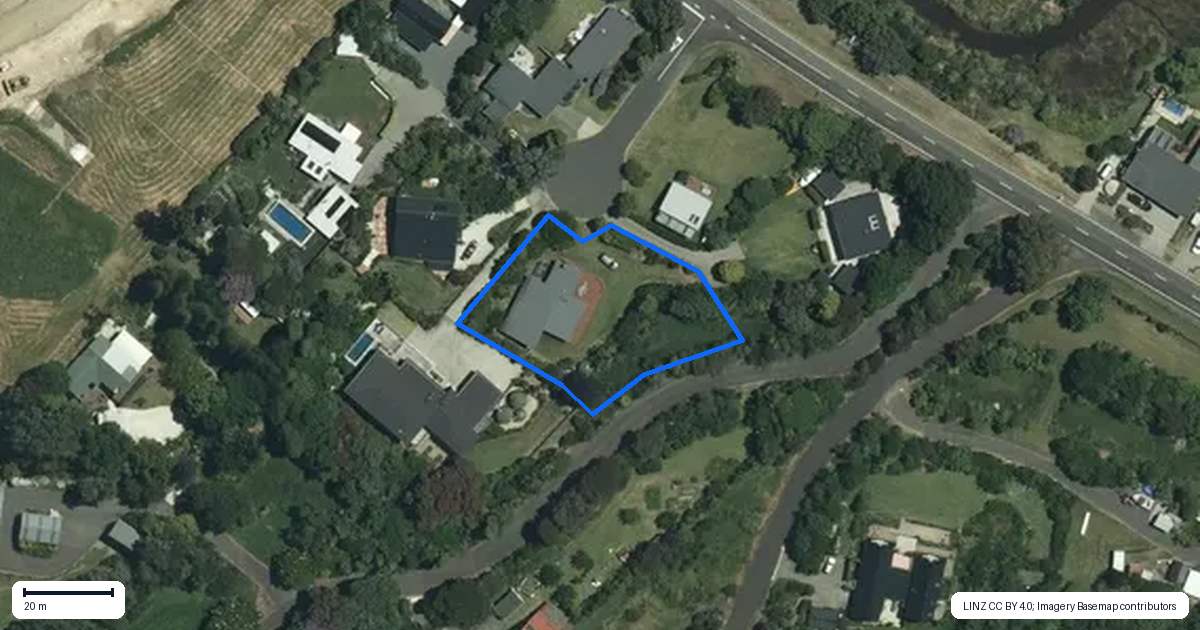 Property context map for 9 Taunui Place, Cooks Beach, Whitianga