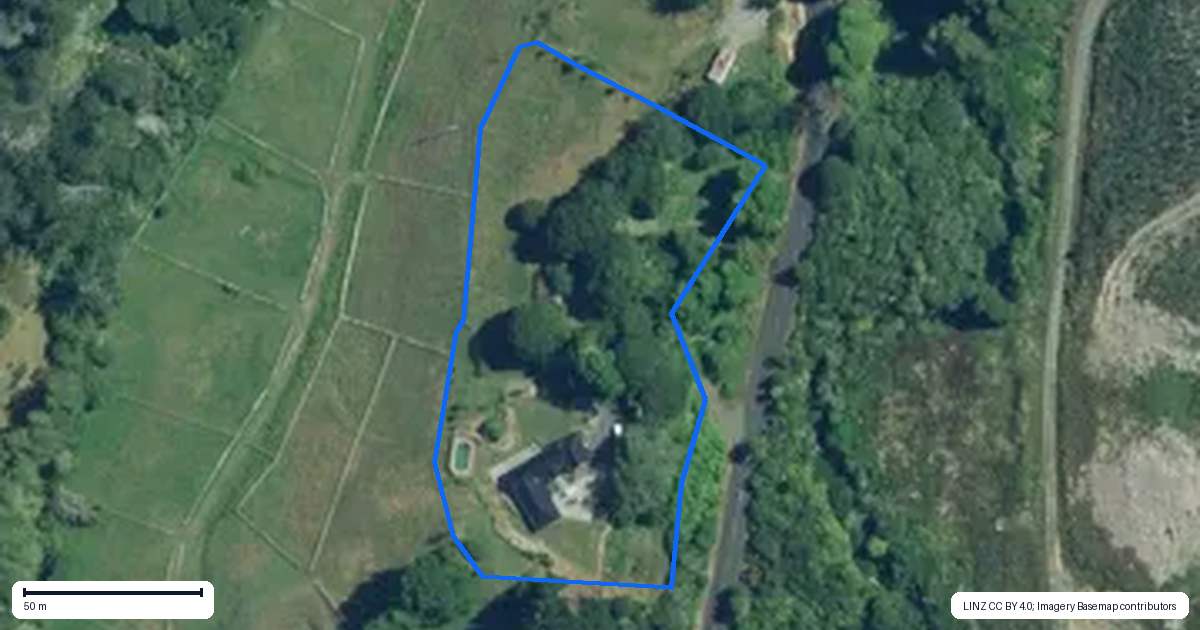 Property context map for 5858 Highway 22, Waingaro, Ngaruawahia