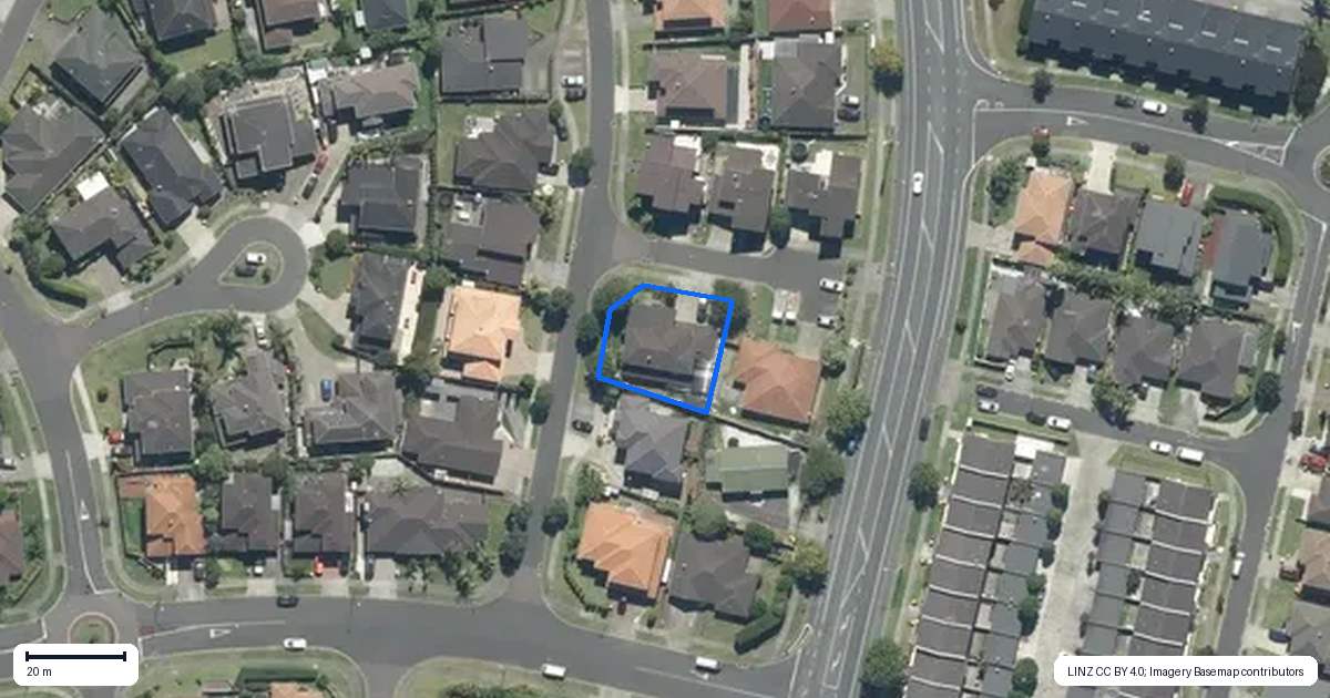 Property context map for 1 Reefton Place, Flat Bush, Auckland