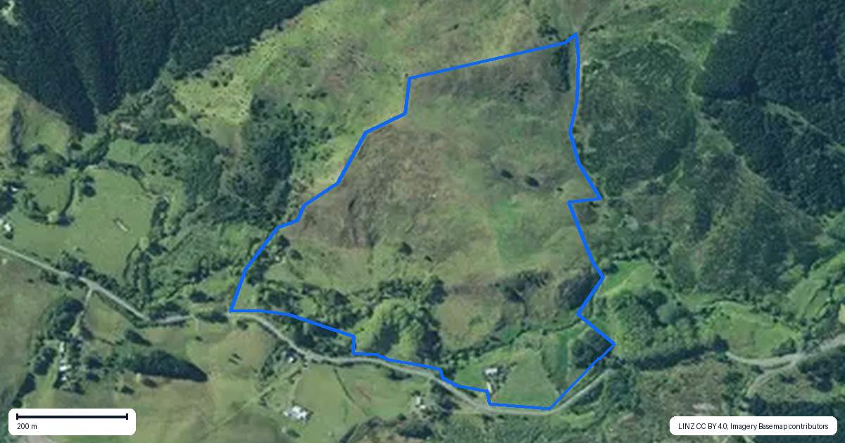 Property context map for 1884 Tangowahine Valley Road, Tangowahine, Dargaville