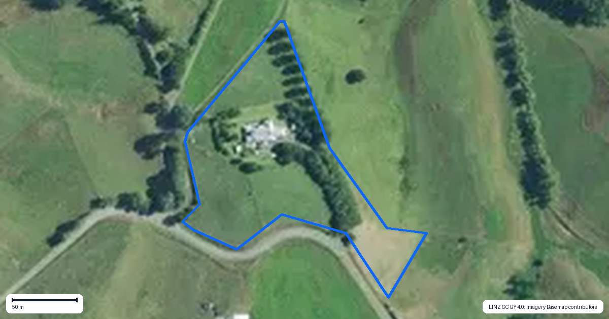 Property context map for 55 Checkley Road, Raglan