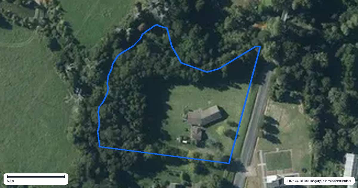 Property context map for 7 Rosemount Road, Matakana