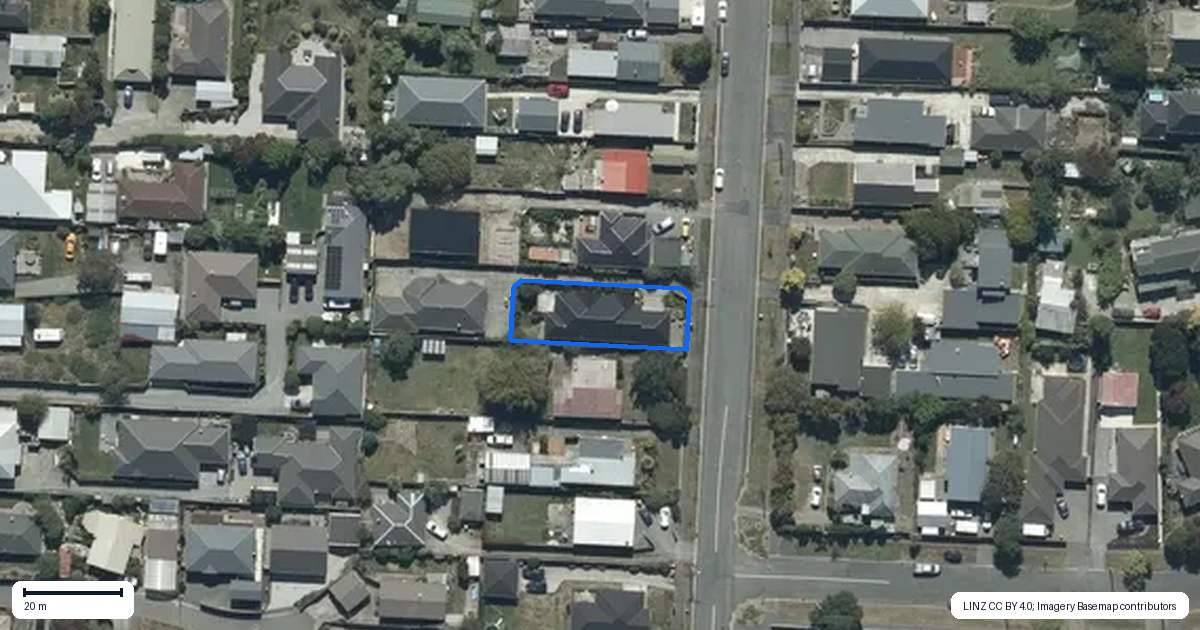 Property context map for 68A Baker Street, New Brighton, Christchurch