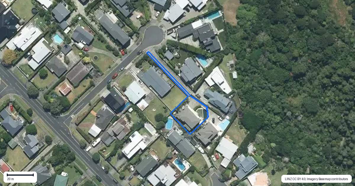 Property context map for 9 Calder Place, Wai o Taiki Bay, Auckland