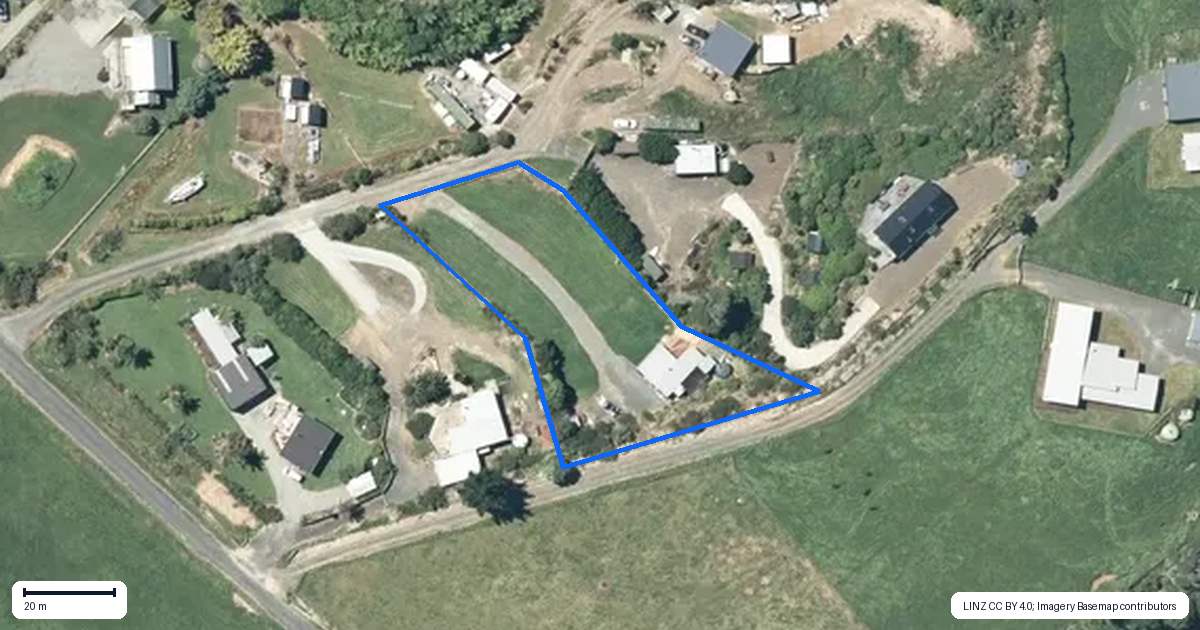 Property context map for 173A Te Mahoe Road, Mokau
