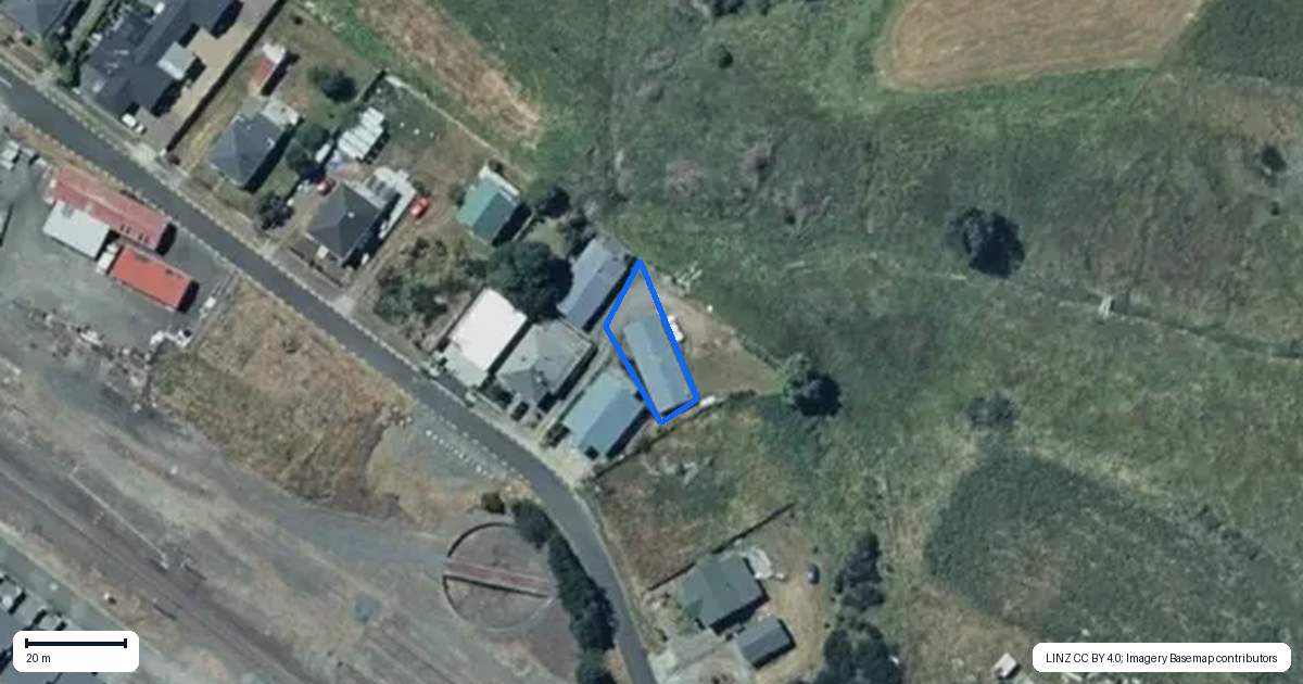Property context map for 47B Railway Row, Ohakune