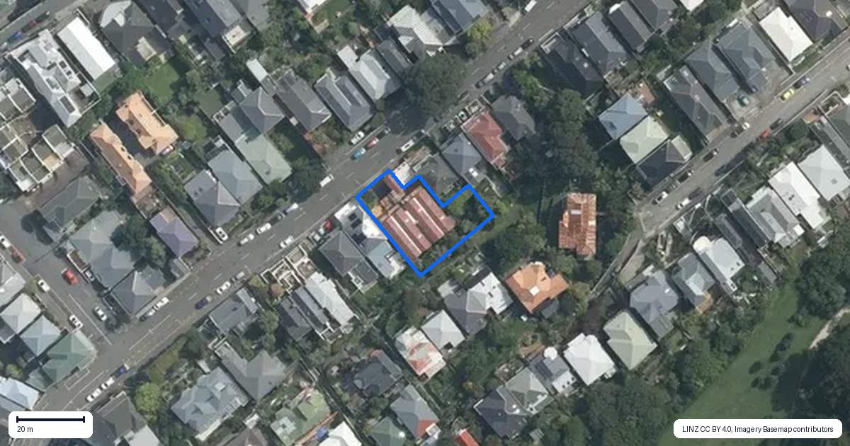 Property context map for 50B Hawker Street, Mount Victoria, Wellington