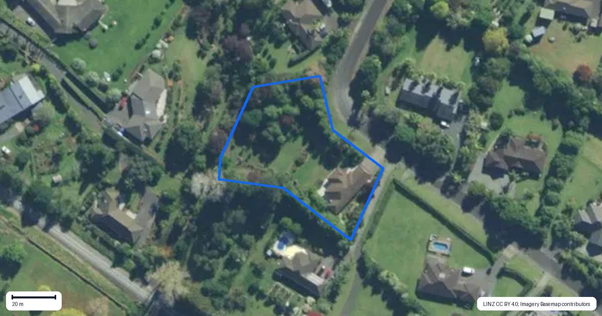 Property context map for 8 Urutawa Drive, Kerikeri