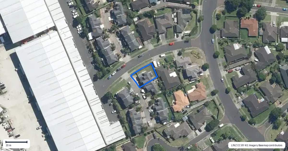 Property context map for 6 Derg Place, East Tamaki, Auckland