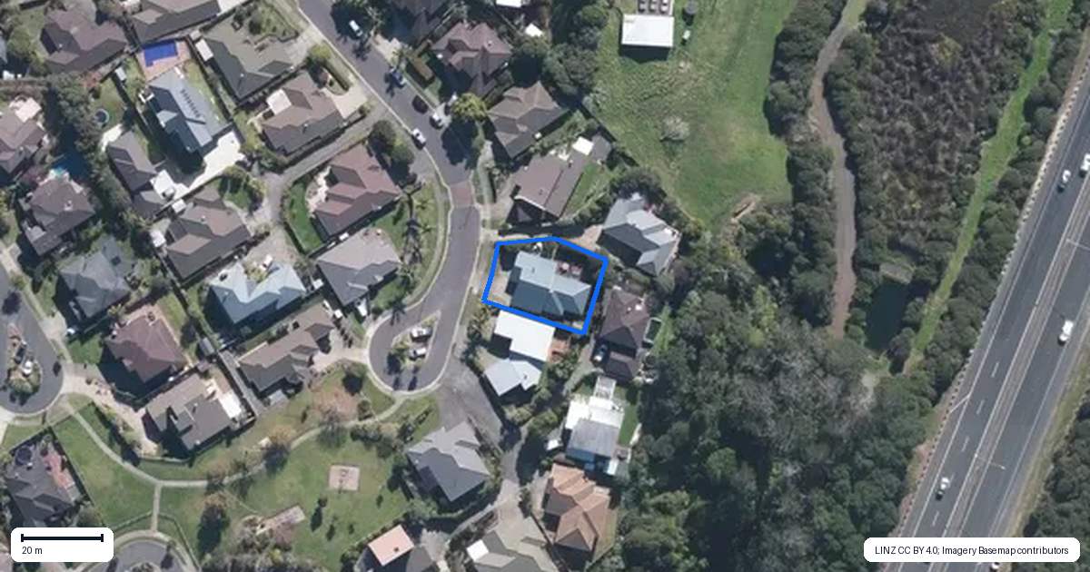 Property context map for 16 Durbin Court, Greenhithe, Auckland