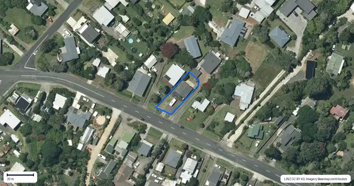 Property context map for 22 Government Road, Raglan