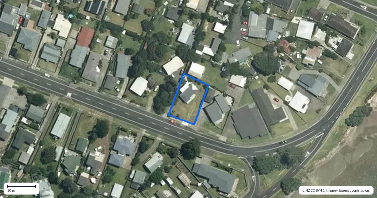 Property context map for 5 South Highway East, Whitianga