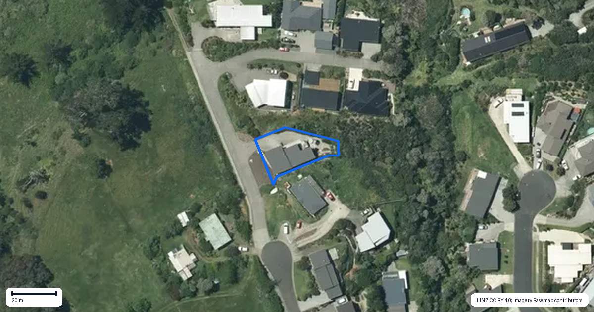 Property context map for 21 Primrose Street, Raglan
