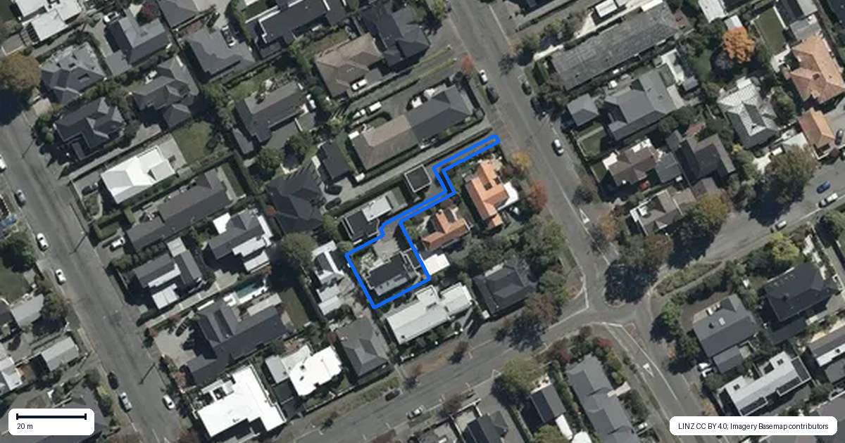 Property context map for 65A Winchester Street, Merivale, Christchurch