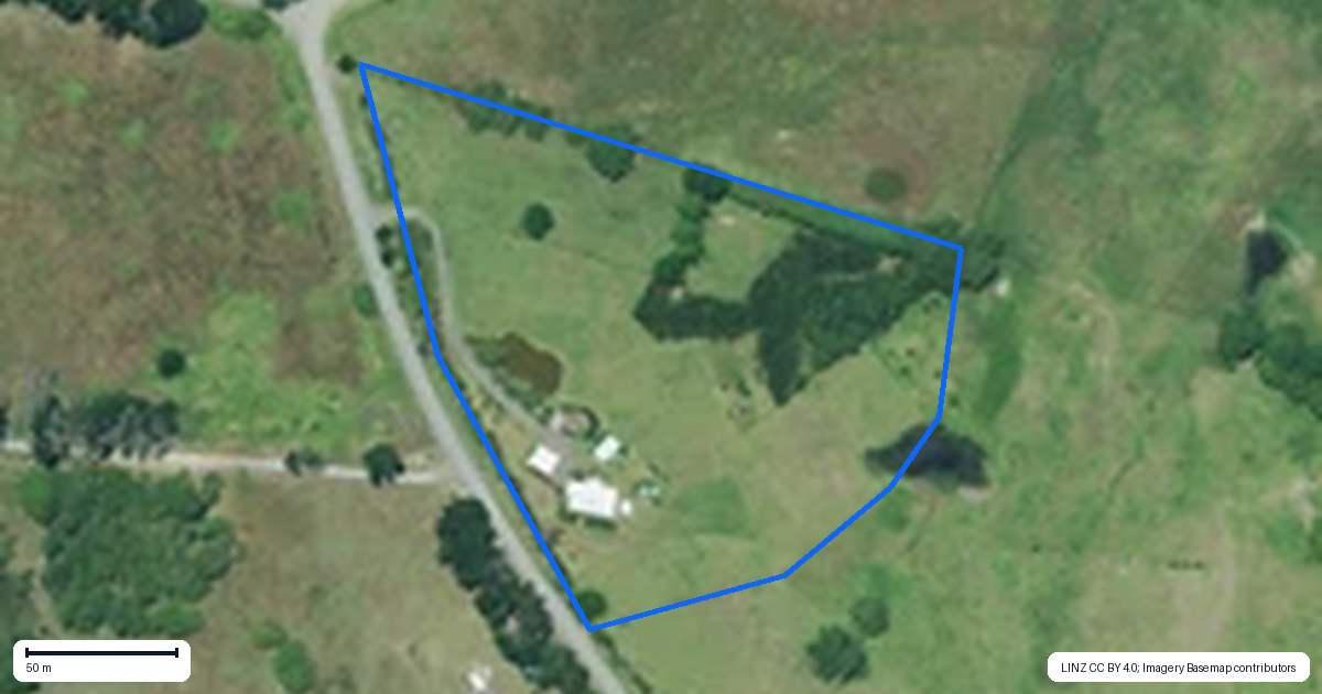 Property context map for 9 Otara Road, Kaiwaka