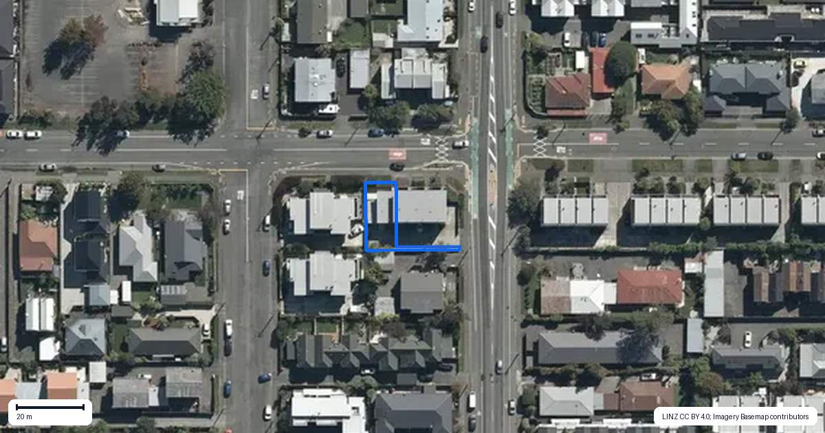Property context map for 459 Barbadoes Street, Edgeware, Christchurch