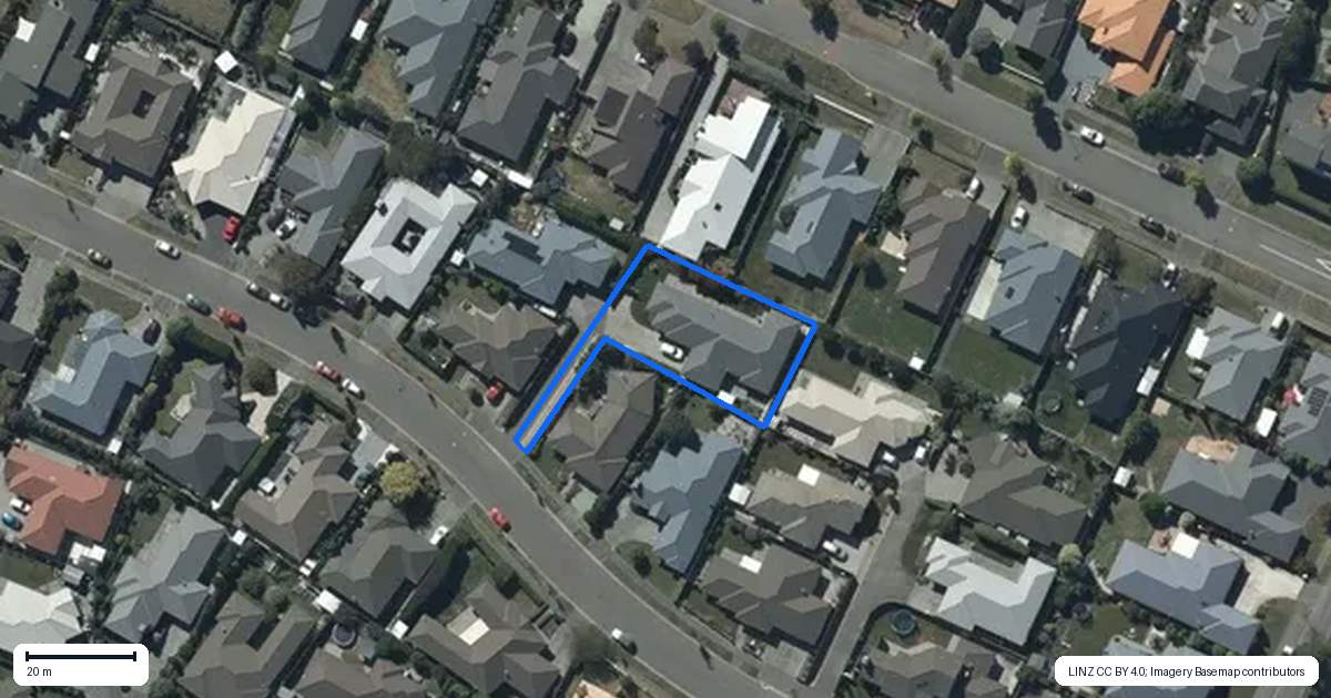 Property context map for 22 Burbank Drive, Aidanfield, Christchurch