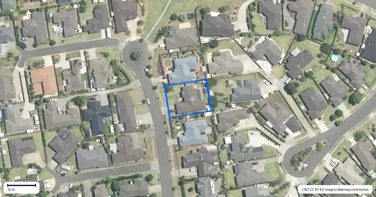 Property context map for 16 Thomas Moore Place, Pukekohe