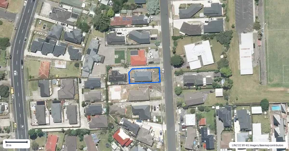 Property context map for 21 Tutere Road, Papatoetoe, Auckland