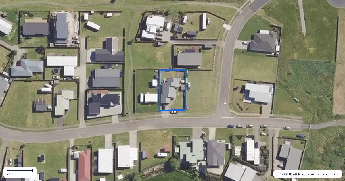 Property context map for 57 Arakotipu Boulevard, Waiotahe, Opotiki
