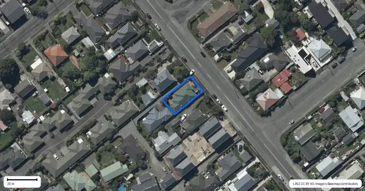 Property context map for 95 Selwyn Street, Somerfield, Christchurch