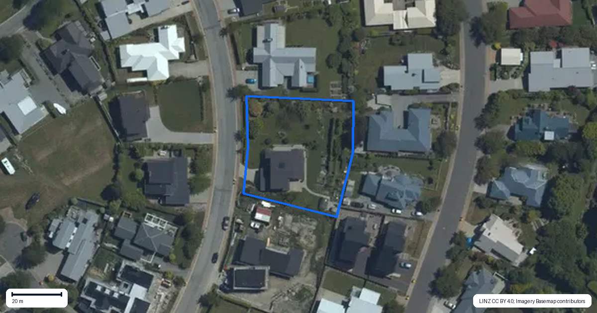 Property context map for 29 Kelliher Drive, Wanaka