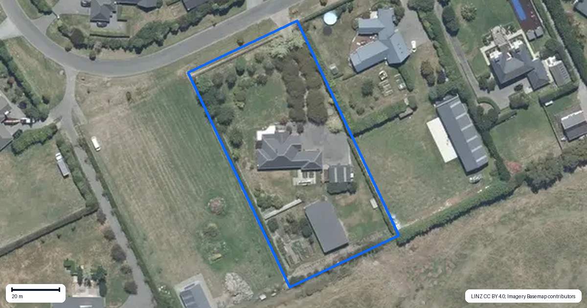 Property context map for 20 Devine Drive, Rolleston