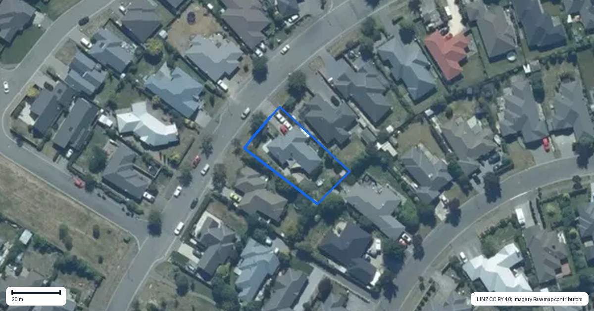 Property context map for 46 Overbury Crescent, Rolleston