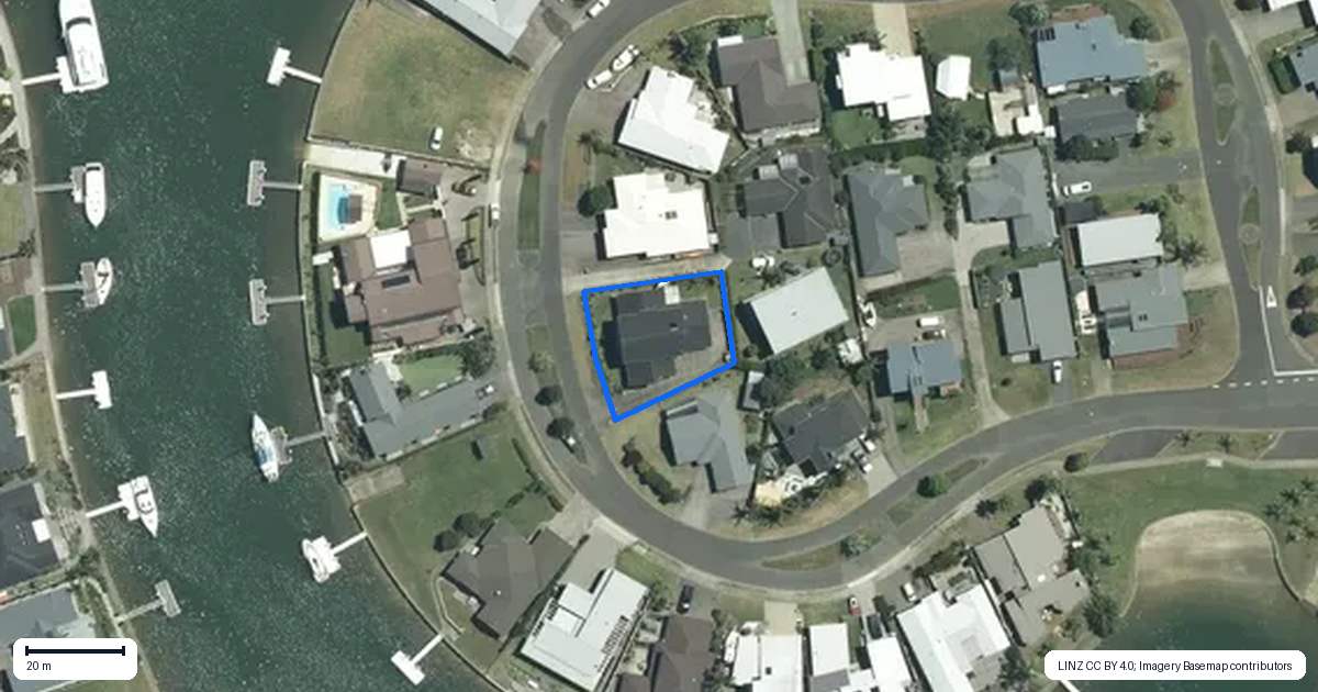 Property context map for 22 Aquila Drive, Whitianga
